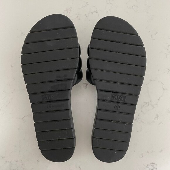 MIA Annaleese Black Nappa Comfort Slide Sandals Sz 8 - Picture 6 of 8